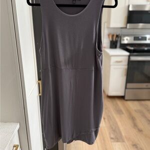 Athleta Women’s La Palma Sleeveless Stretch Shift Travel Dress Medium Gray
